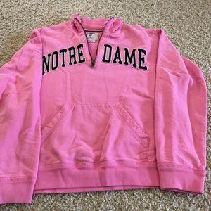 Notre Dame Pink Quarter Zip Sweatshirt - Medium